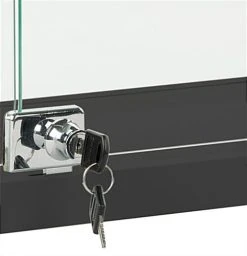 Glass Showcase W/ Clear Glass Top & (3) Shelves, (2) Locking Door - Black 2 Glass Showcase W/ Clear Glass Top & (3) Shelves, (2) Locking Door - Black -Displays2go Shop 165antbv.ra4 preview