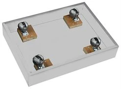 37" Glass Display Case W/5 Shelves, 2 Top Lights, Hidden Wheels & Hinged Door -Silver -Displays2go Shop 193cpledsl.ra3 preview