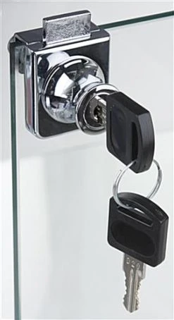 Portable Display Case W/Top & Side Lights, Locking Hinged Door, Carrying Case - Black -Displays2go Shop 2tcaseblkl.ra5 preview