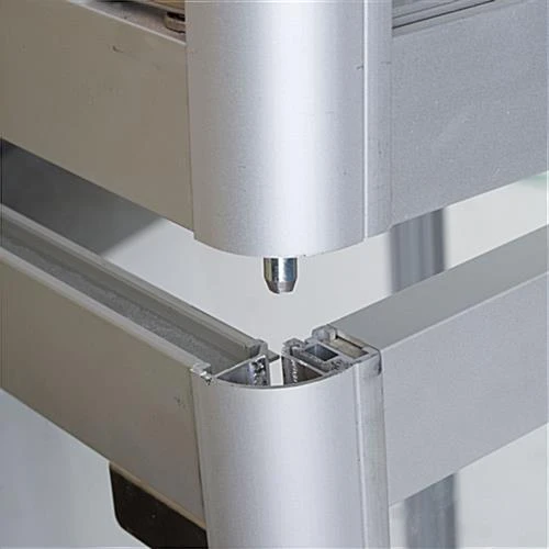 Portable Display Case w/Top & Side Lights, Locking Hinged Door, Carry Case - Silver Portable Display Case W/Top & Side Lights, Locking Hinged Door, Carry Case - Silver -Displays2go Shop 2tcaseslvs.ra2 preview