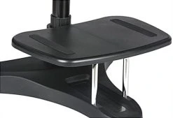 Height Adjustable Laptop Stand, Printer Shelf, Mouse Pad & Cup Holder - Black -Displays2go Shop adtmwsa1.ra8 preview