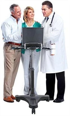 Height Adjustable Laptop Stand, Mouse Pad & Cup Holder - Black 4 Height Adjustable Laptop Stand, Mouse Pad & Cup Holder - Black -Displays2go Shop adtmwsb2.ra4 preview