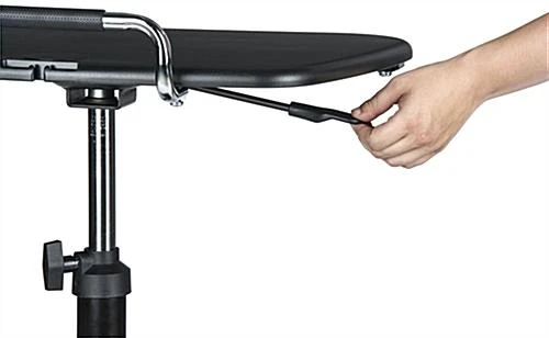 Height Adjustable Laptop Stand, Mouse Pad & Cup Holder - Black Height Adjustable Laptop Stand, Mouse Pad & Cup Holder - Black -Displays2go Shop adtmwsb2.ra5 preview