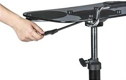 Height Adjustable Laptop Stand, Mouse Pad & Cup Holder – Black -Displays2go Shop adtmwsc3.ra5 preview