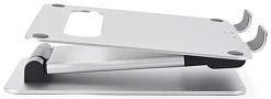 9.4" D Sit Stand Laptop Holder W/ Height & Adjustable Angle, Portable - Silver -Displays2go Shop alstlpst.ra7 preview