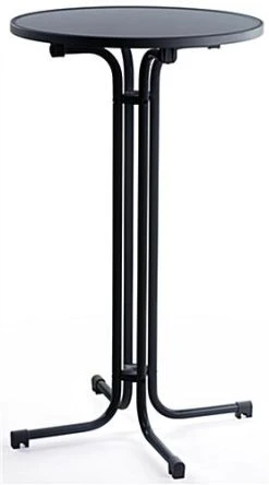 27 X 47 Round Cocktail Table - Black