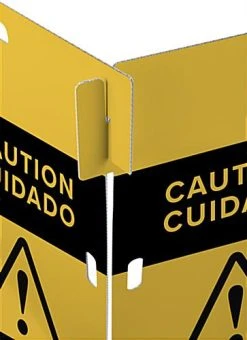 93" X 42" Interlocking Crowd Control Barrier W/ Pre-Printed Caution Graphics - Yellow -Displays2go Shop bbxb3142pp.ra4 preview