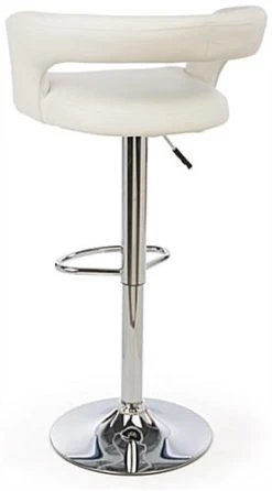 Adjustable Stool W/ Leathette Seat, 360° Swivel, Backrest, Armrests, Set Of 2 - White -Displays2go Shop bnst1twt.ra3 preview