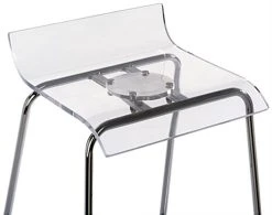 31.5" Bar Height Stool W/ Acrylic Seat, Lip Back, Stackable, Set Of 4 - Clear -Displays2go Shop bnst4lwt2.ra3 preview