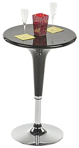 24” Round Cocktail Table, Height Adjustable, 360 Degree Swivel - Black 24” Round Cocktail Table, Height Adjustable, 360 Degree Swivel - Black -Displays2go Shop brtblbf1.ra6 preview