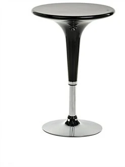 24” Round Cocktail Table, Height Adjustable, 360 Degree Swivel - Black