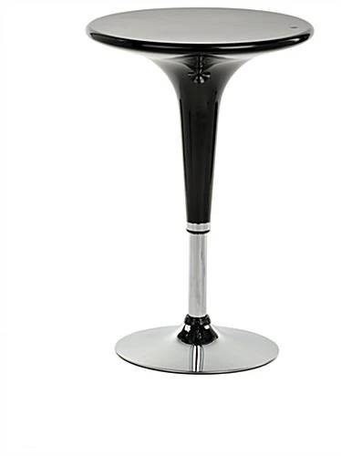 24” Round Cocktail Table, Height Adjustable, 360 Degree Swivel - Black 24” Round Cocktail Table, Height Adjustable, 360 Degree Swivel - Black -Displays2go Shop brtblbf1.rw preview