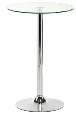 23 X 36 Round Cocktail Table, Green-edged Tempered Glass