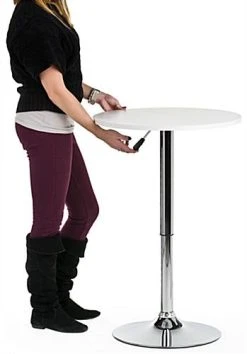 23.5” Round Cocktail Table, Height Adjustable - White 5 23.5” Round Cocktail Table, Height Adjustable - White -Displays2go Shop brtblwa1.ra5 preview