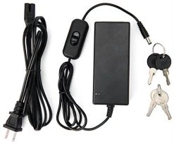 48"w Locking Display Table W/ Tempered Glass Canopy, Sliding Door, LED Light - White -Displays2go Shop casadc.ra11 preview