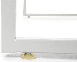 48"w Locking Display Table W/ Tempered Glass Canopy, Sliding Door, LED Light - White -Displays2go Shop casadc.ra8 preview