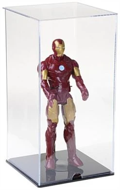 Acrylic Doll Display Case With Figurine Support