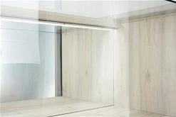 47" Tempered Glass Display Case, Top LED Lights, Locking Sliding Door - Gray -Displays2go Shop clmodc1.ra4 preview