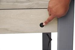 47" Tempered Glass Display Case, Top LED Lights, Locking Sliding Door - Gray -Displays2go Shop clmodc1.ra5 preview