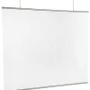 Vinyl Sneeze Shield With Aluminum Snap Rails, Ceiling Hanging - Clear