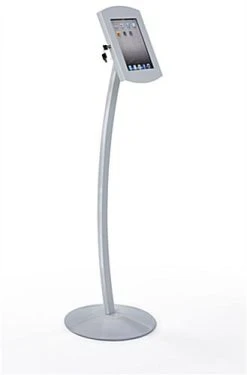 Tablet Stand With Rotating Bracket, 75x75 & 100x100 VESA Compatible, Curved - Silver -Displays2go Shop cmbvssv.ra2 preview