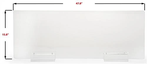 48 x 16 Write On Acrylic Cubicle Panel Extender with 2 Brackets - Clear 48 X 16 Write On Acrylic Cubicle Panel Extender With 2 Brackets - Clear -Displays2go Shop