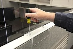 48 X 16 Write On Acrylic Cubicle Panel Extender With 2 Brackets - Clear 2 48 X 16 Write On Acrylic Cubicle Panel Extender With 2 Brackets - Clear -Displays2go Shop cubext4816.ra2 preview