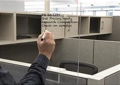 48 X 16 Write On Acrylic Cubicle Panel Extender With 2 Brackets - Clear 4 48 X 16 Write On Acrylic Cubicle Panel Extender With 2 Brackets - Clear -Displays2go Shop cubext4816.ra4 preview