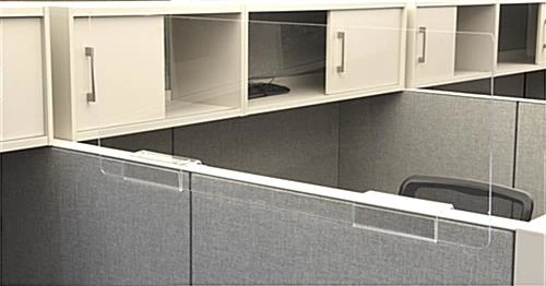 48 x 16 Write On Acrylic Cubicle Panel Extender with 2 Brackets - Clear 48 X 16 Write On Acrylic Cubicle Panel Extender With 2 Brackets - Clear -Displays2go Shop