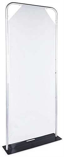 36" X 90" PVC Vinyl Divider With Portable Aluminum Frame, Floor Standing - Clear