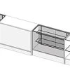 Retail Counter Configuration W/ 6 Components, White Finish & Tempered Glass Shelves