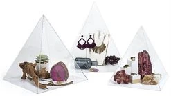 12 X 13 Baseless Pyramid Countertop Display Case With Lift-Off Top - Clear -Displays2go Shop dcaprisms.ra2 preview