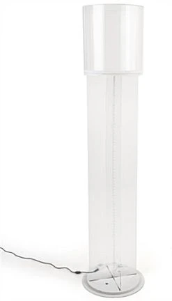 14" Round Display Case W/ Interior LED Lights & Custom Wraparound Graphics - Clear -Displays2go Shop dcaround.ra5 preview