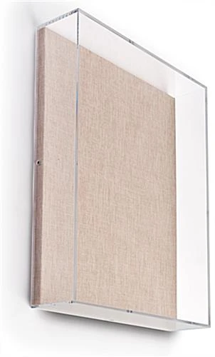 11 x 14 Wall Mounted Exhibit Case w/ Linen Backing, Acrylic Vitrine - Tan 11 X 14 Wall Mounted Exhibit Case W/ Linen Backing, Acrylic Vitrine - Tan -Displays2go Shop dcawec1114.ra3 preview