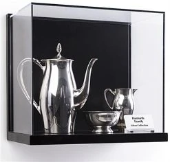 16 X 14 Wall Display Case W/ Lift-Off Acrylic Top - Black