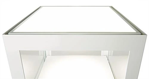20" Acrylic Display Case w/ Interior LED lights, Locking Fixed Shelves- White 20" Acrylic Display Case W/ Interior LED Lights, Locking Fixed Shelves- White -Displays2go Shop dcisdwh.ra13 preview