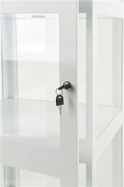 20" Acrylic Display Case W/ Interior LED Lights, Locking Fixed Shelves- White 5 20" Acrylic Display Case W/ Interior LED Lights, Locking Fixed Shelves- White -Displays2go Shop dcisdwh.rra5 preview