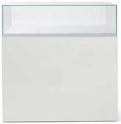 39"w Glass Display Case, LED Surface Light, Removable Top, Floor Standing - White 2 39"w Glass Display Case, LED Surface Light, Removable Top, Floor Standing - White -Displays2go Shop dcphzdc.ra3 preview
