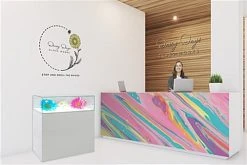 39"w Glass Display Case, LED Surface Light, Removable Top, Floor Standing - White 6 39"w Glass Display Case, LED Surface Light, Removable Top, Floor Standing - White -Displays2go Shop dcphzdc.ra7 preview