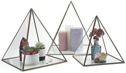 12 X 15 Medium Glass Pyramid Display Case With Copper Frame - Clear -Displays2go Shop dcpipetl.ra6 preview