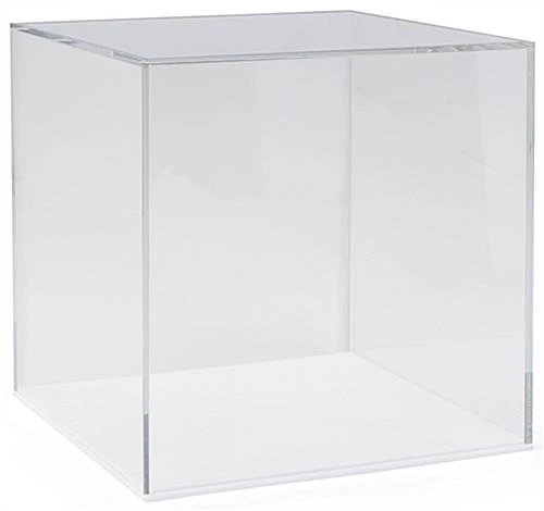 12 x 12 Square Countertop Display Case with Clear Acrylic Lift-Off Top - White Base 12 X 12 Square Countertop Display Case With Clear Acrylic Lift-Off Top - White Base -Displays2go Shop dcsqacwht1.ra1 preview