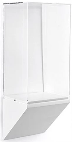 10”w Wall Wedge Display Case W/ MDF Base And Lift Off Acrylic Vitrine - White 2 10”w Wall Wedge Display Case W/ MDF Base And Lift Off Acrylic Vitrine - White -Displays2go Shop dcwwdg10wh.ra2 preview
