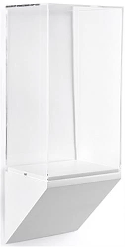 10”w Wall Wedge Display Case w/ MDF Base and Lift Off Acrylic Vitrine - White 10”w Wall Wedge Display Case W/ MDF Base And Lift Off Acrylic Vitrine - White -Displays2go Shop dcwwdg10wh.ra2 preview