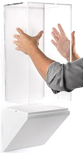10”w Wall Wedge Display Case w/ MDF Base and Lift Off Acrylic Vitrine - White 10”w Wall Wedge Display Case W/ MDF Base And Lift Off Acrylic Vitrine - White -Displays2go Shop dcwwdg10wh.ra3 preview
