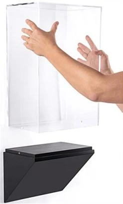 12”w Wall Wedge Display Case W/ MDF Base And Lift Off Acrylic Vitrine - Black 2 12”w Wall Wedge Display Case W/ MDF Base And Lift Off Acrylic Vitrine - Black -Displays2go Shop dcwwdg12bk.ra2 preview
