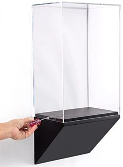 12”w Wall Wedge Display Case W/ MDF Base And Lift Off Acrylic Vitrine - Black 3 12”w Wall Wedge Display Case W/ MDF Base And Lift Off Acrylic Vitrine - Black -Displays2go Shop dcwwdg12bk.ra3 preview