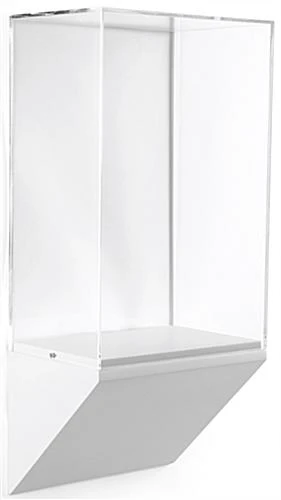 12”w Wall Wedge Display Case w/ MDF Base and Lift Off Acrylic Vitrine - White 12”w Wall Wedge Display Case W/ MDF Base And Lift Off Acrylic Vitrine - White -Displays2go Shop dcwwdg12wh.ra1 preview