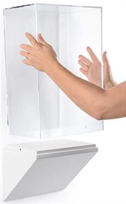 12”w Wall Wedge Display Case W/ MDF Base And Lift Off Acrylic Vitrine - White 2 12”w Wall Wedge Display Case W/ MDF Base And Lift Off Acrylic Vitrine - White -Displays2go Shop dcwwdg12wh.ra2 preview