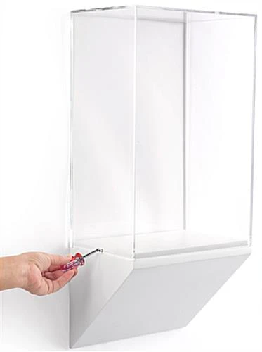 12”w Wall Wedge Display Case w/ MDF Base and Lift Off Acrylic Vitrine - White 12”w Wall Wedge Display Case W/ MDF Base And Lift Off Acrylic Vitrine - White -Displays2go Shop dcwwdg12wh.ra3 preview