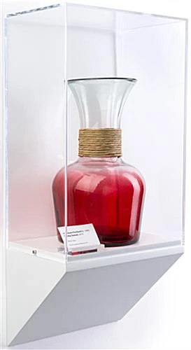 12”w Wall Wedge Display Case w/ MDF Base and Lift Off Acrylic Vitrine - White 12”w Wall Wedge Display Case W/ MDF Base And Lift Off Acrylic Vitrine - White -Displays2go Shop dcwwdg12wh.rw preview